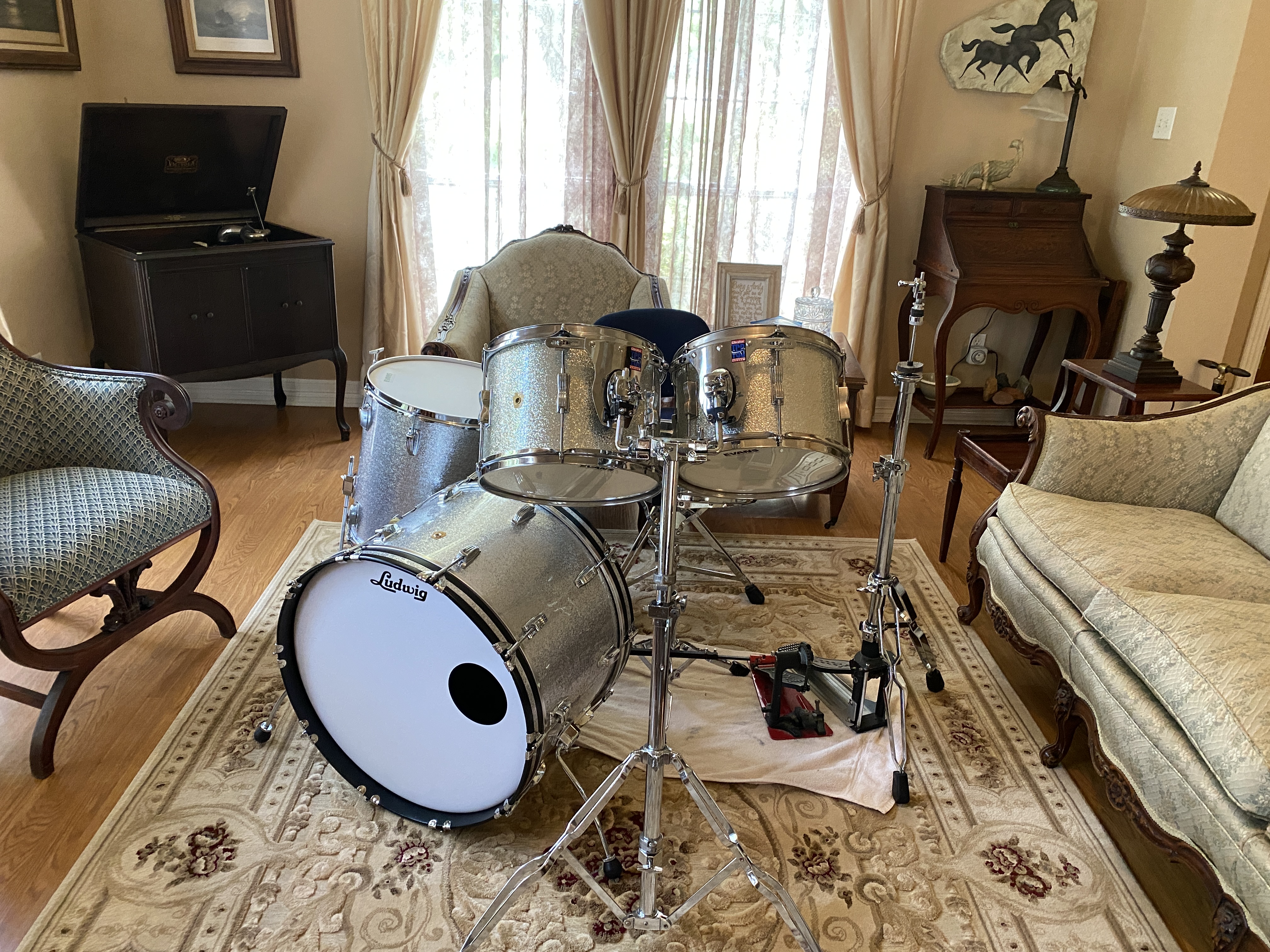 Ludwig Silver Sparkle — Finished kit