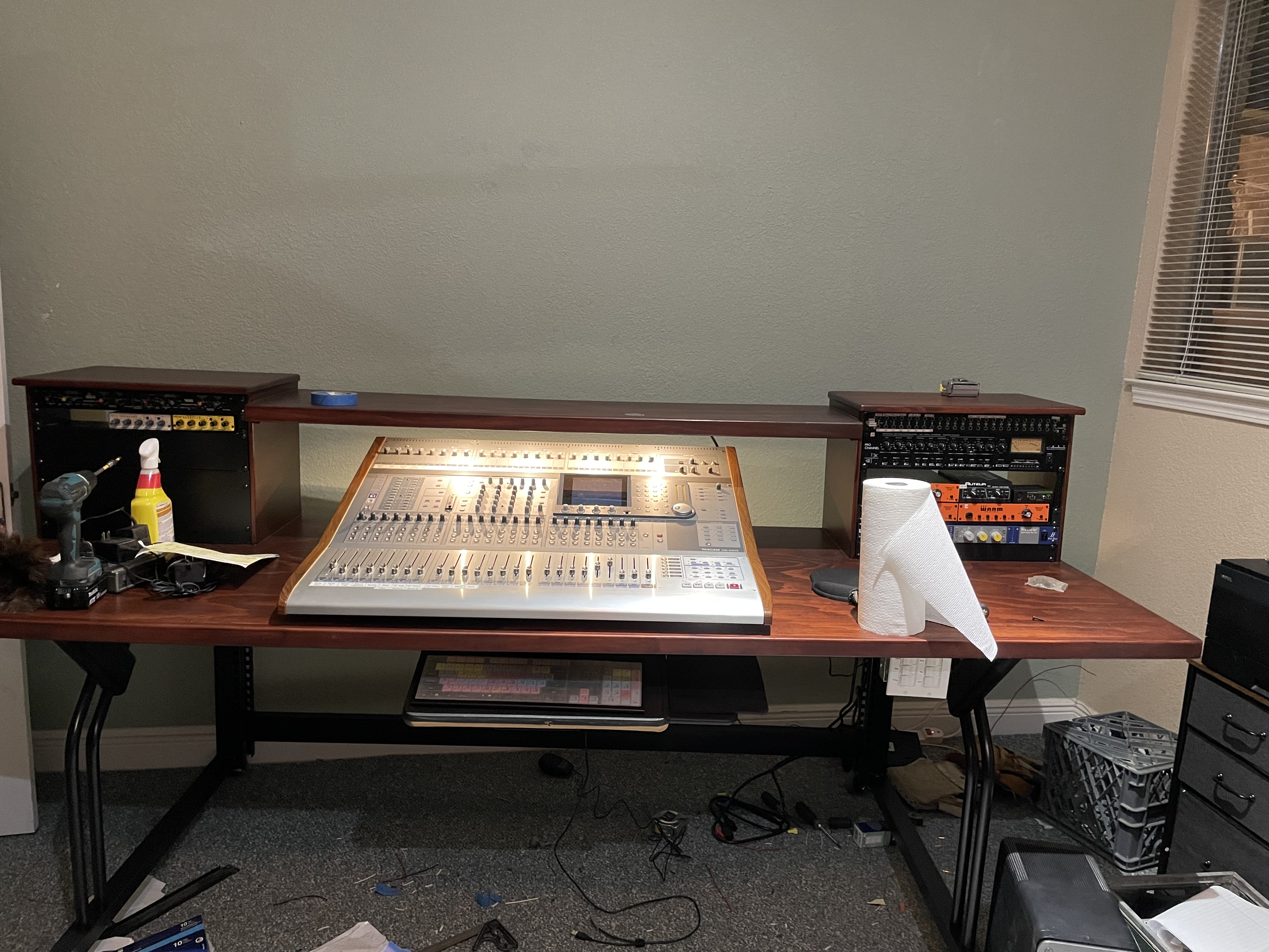 Studio desk and control area